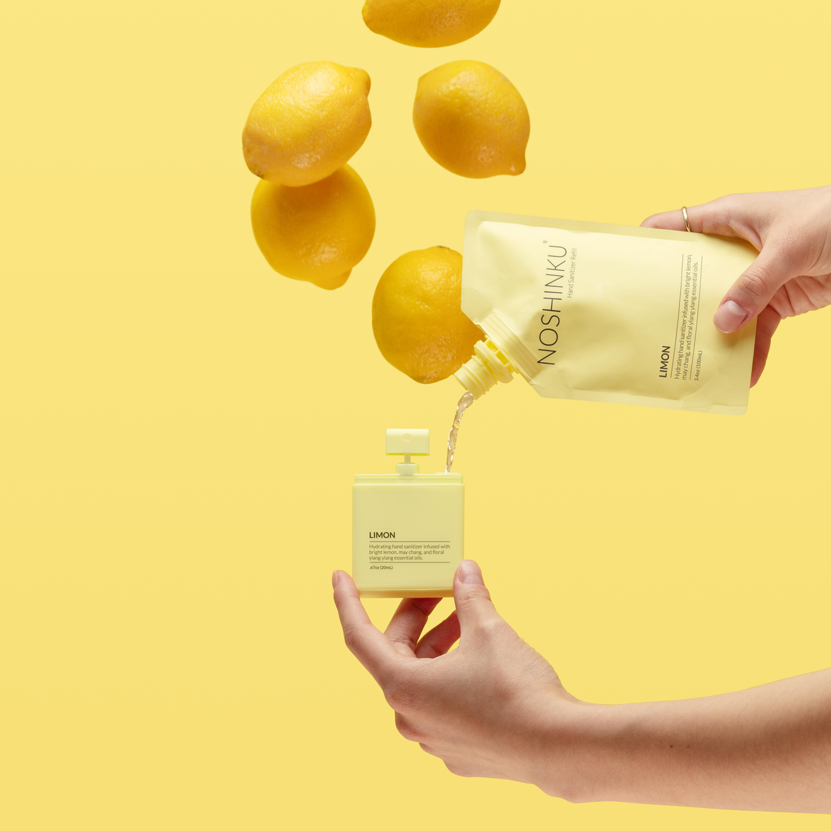 Lemon Ylang-Ylang Hand Moisturizing Sanitizer Refill Pouch